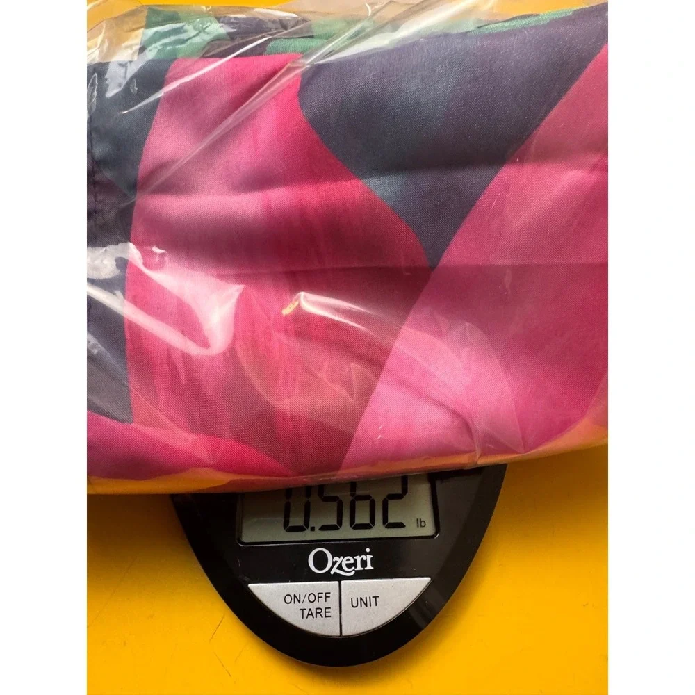 Tropical Floral Rectangle Tablecloth 60x82 Black Pink Green Unlined Summer
